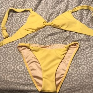 LA HEARTS Knotted Yellow Bikini Size Small